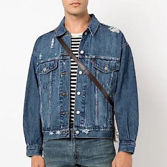 Levis 90’s Trucker Jacket Deconstructed Indigo A1743-0005 - Picture 3 of 14